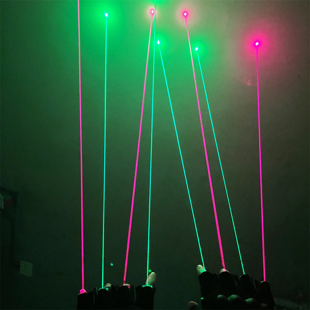 Led Gloves Music - Magicool RG 4 Guanti laser Coppia
