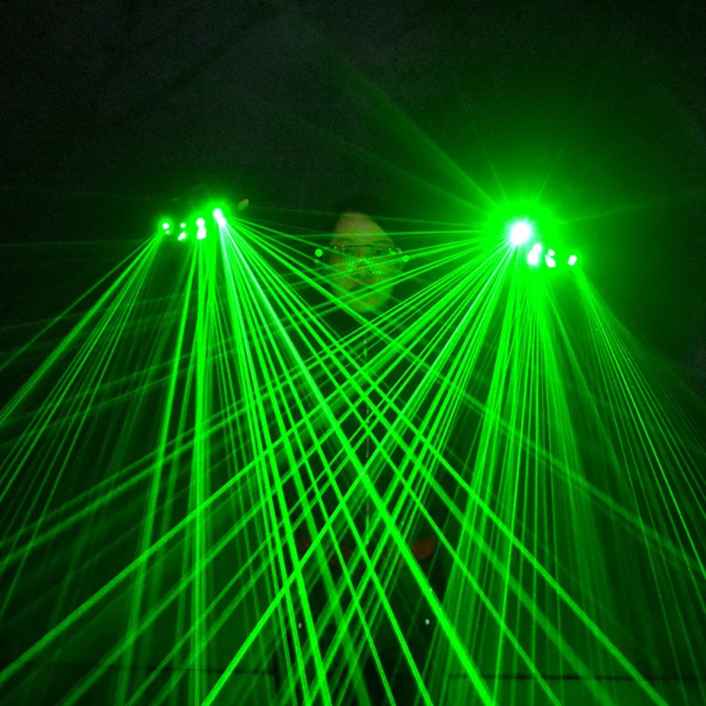 Led Gloves Music - Guanti laser verdi Flash laser Finger