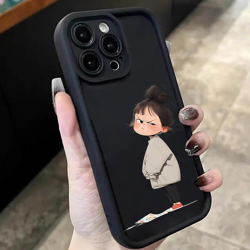 Samsung Galaxy A55 - Stampa minimalista di una ragazza arrabbiata