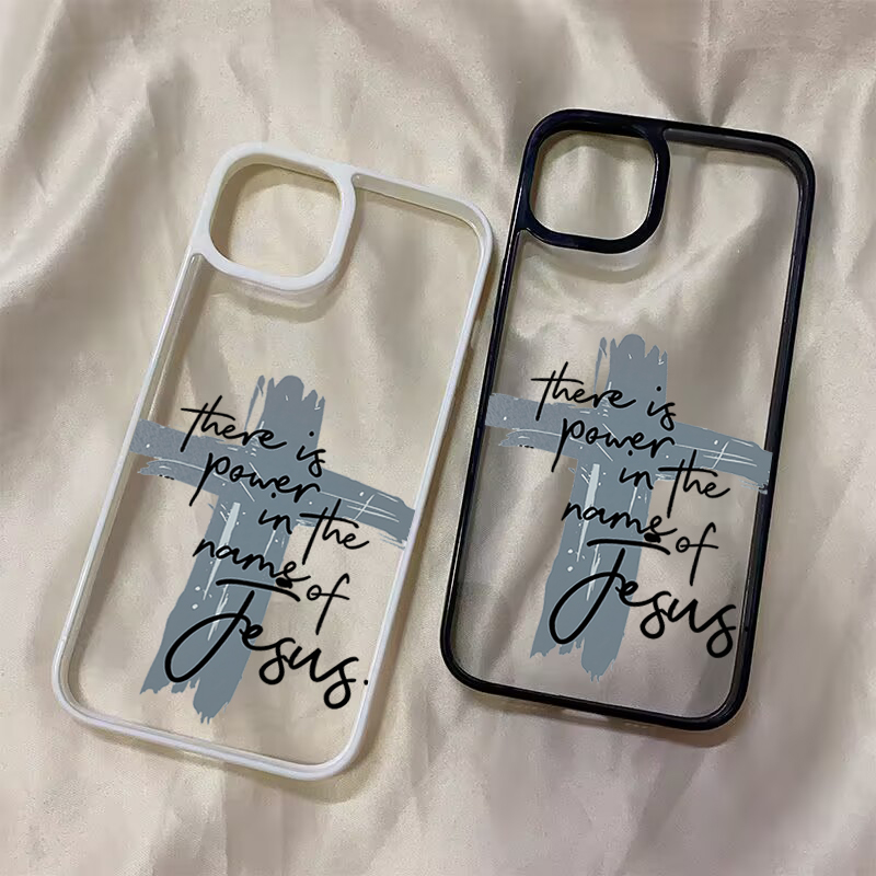 Samsung Galaxy A55 - Cover Trasparente con Croce di Gesù