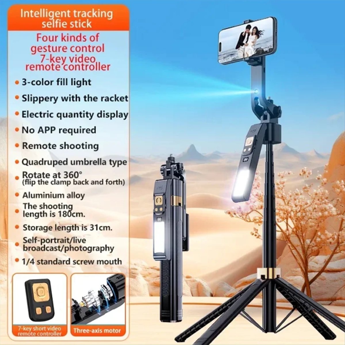 M05K CL12P Asta Selfie da 180C - Auto Tracking Tripod recensione e prezzo